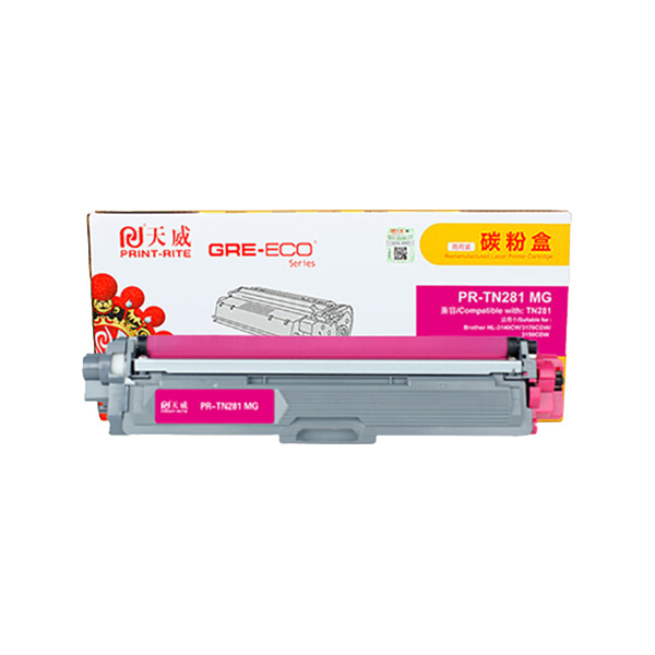 PRINT-RITE/天威 商用装墨粉盒 PR-TN281 MG 红色 适用BROTHER-TN285 1个