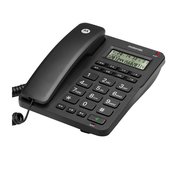 MOTOROLA/摩托罗拉 有绳电话机 CT210C 黑色 1台