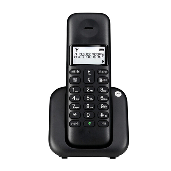 MOTOROLA/摩托罗拉 数字无绳电话机 T301C 黑色 1台
