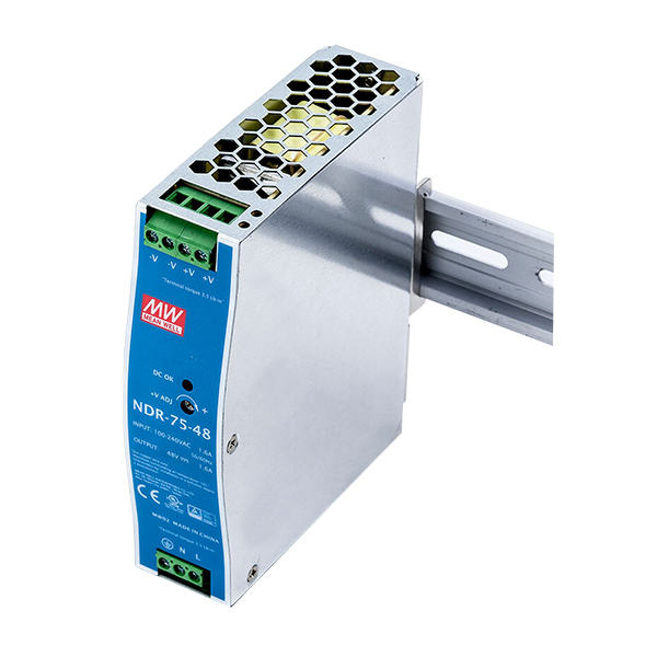 MW/明纬 NDR-75系列导轨型开关电源 NDR-75-48 1个