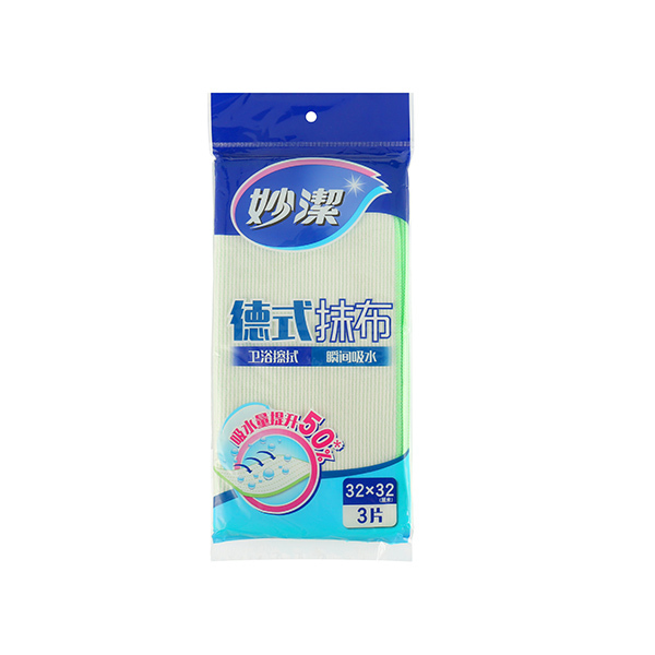 MIAOJIE/妙洁 德式抹布 MTB3 320×320mm 白青色 3片装 32个 1箱