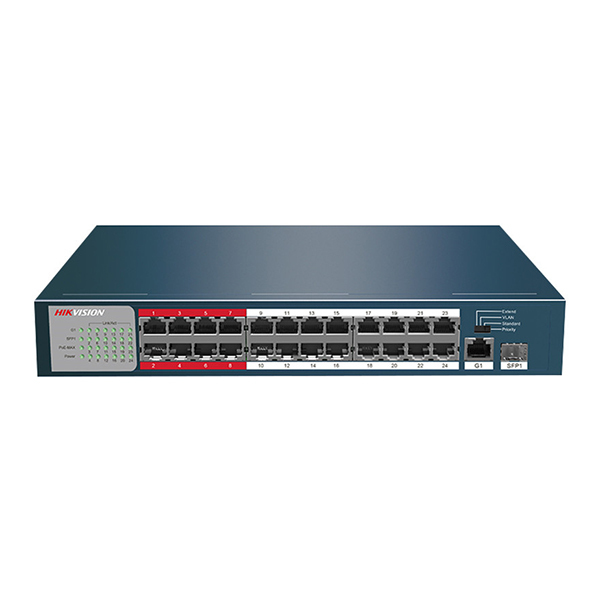 HIKVISION/海康威视 低功率系列百兆PoE交换机 DS-3E0326P-E/M 26口百兆 Poe供电 1台