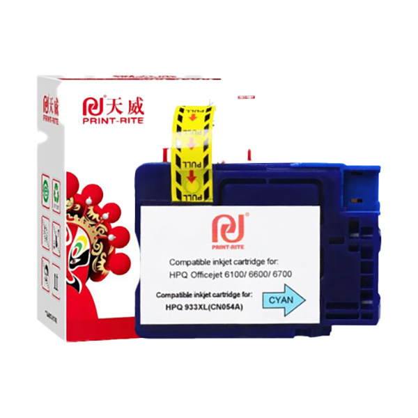 PRINT-RITE/天威 墨盒 933XL 青色 适用HP Officejet 7110 7612 6230 7510 6100 6600 6700 7612 1个