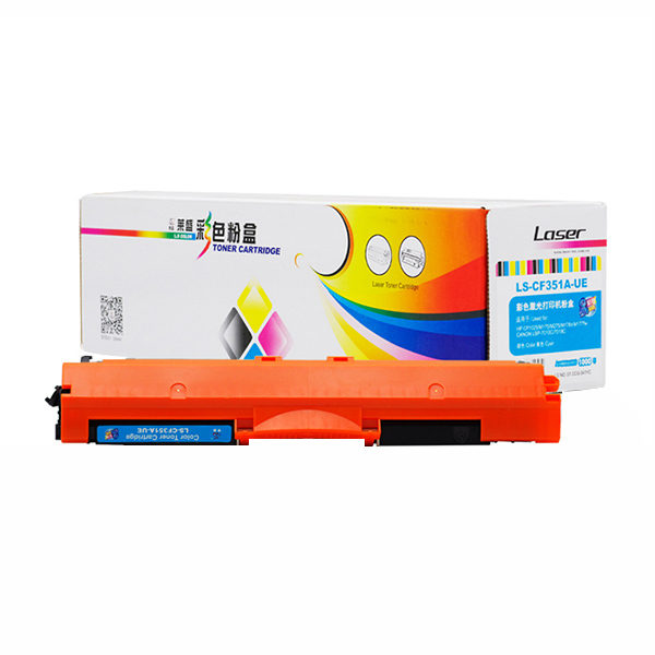 LS/莱盛 易加粉粉盒 LS-CF351A-UE 青色 适用HP/CP1025/M175/M275/CP-M176n/M177fw/CANON/LBP-7010C/7018C 1个