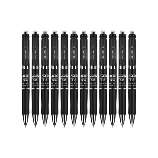 DELI/得力 按动中性笔 S10 0.5mm 黑色 1支