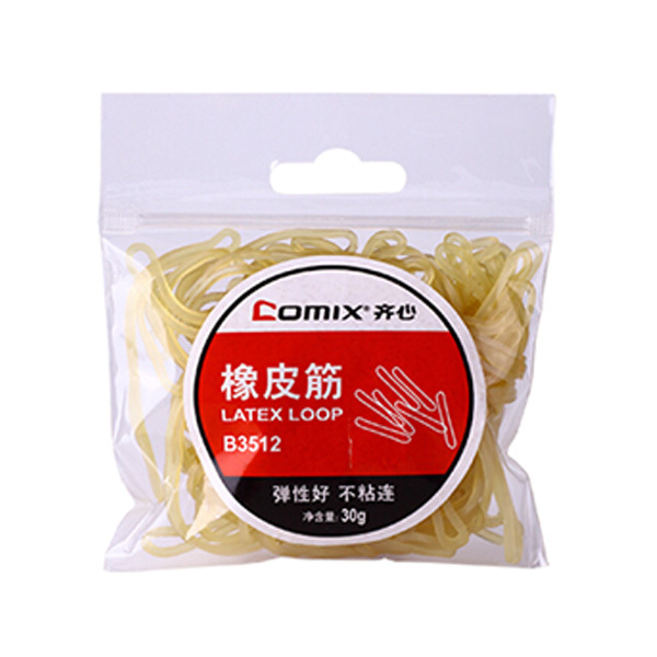COMIX/齐心 橡皮筋 B3512 30g 黄色 1包