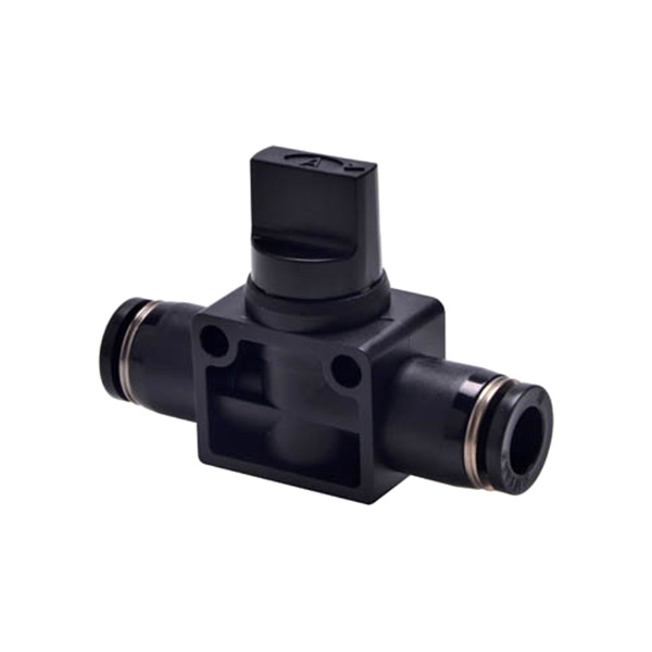 AIRTAC/亚德客 PHV系列手阀 PHV8AD 快插接口8mm-快插接口8mm 三通阀 黑色接头 1个