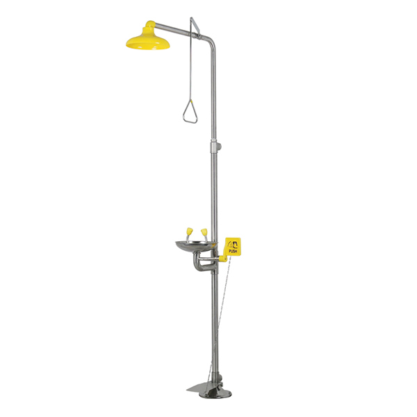 BUTIAN/补天 复合式洗眼器 BTF21 304不锈钢 加ABS花洒 带脚踏 750×300×250mm 1台