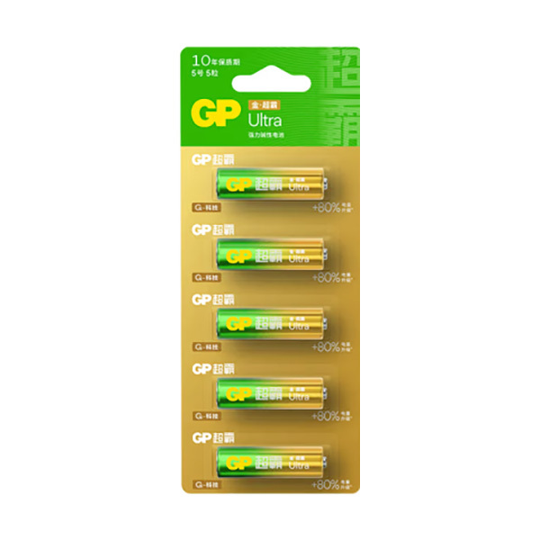 GP/超霸 Ultra碱性电池 15A-L5i 5号 5粒装 1包