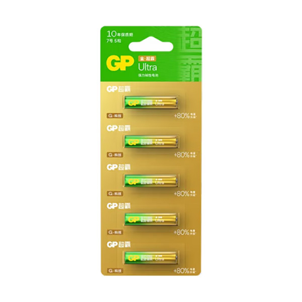 GP/超霸 Ultra碱性电池 24A-L5i 7号 5粒装 1包