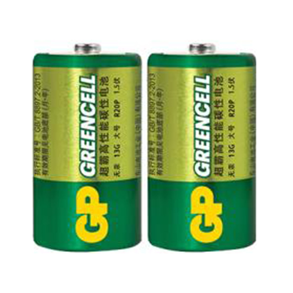 GP/超霸 Greencell碳性电池 13G-BJ2 1号 2粒装 1包