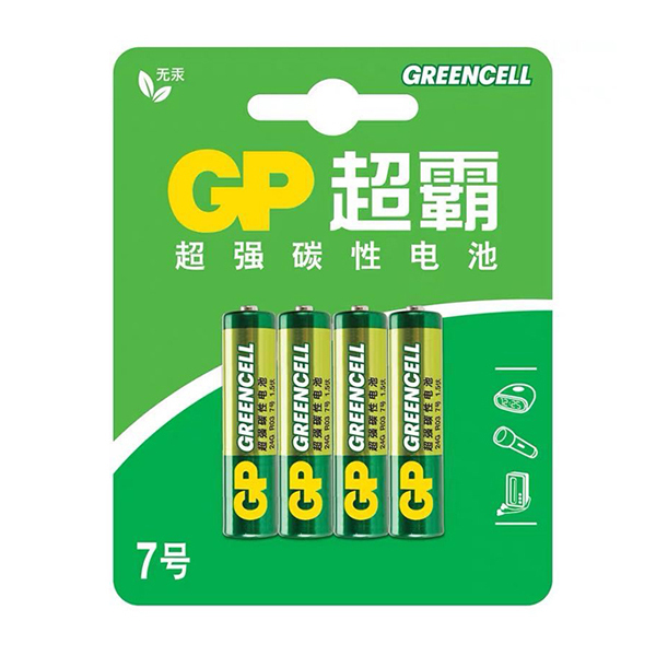 GP/超霸 Greencell碳性电池 24G-2IL4 7号 4粒装 1包