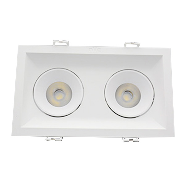 NVC/雷士 LED嵌入式格栅射灯 NLED5602A2 2*9W 4000K/24° 99全塑 AC220V 灯具尺寸133×241mm 开孔尺寸120×225mm 半光白 1套