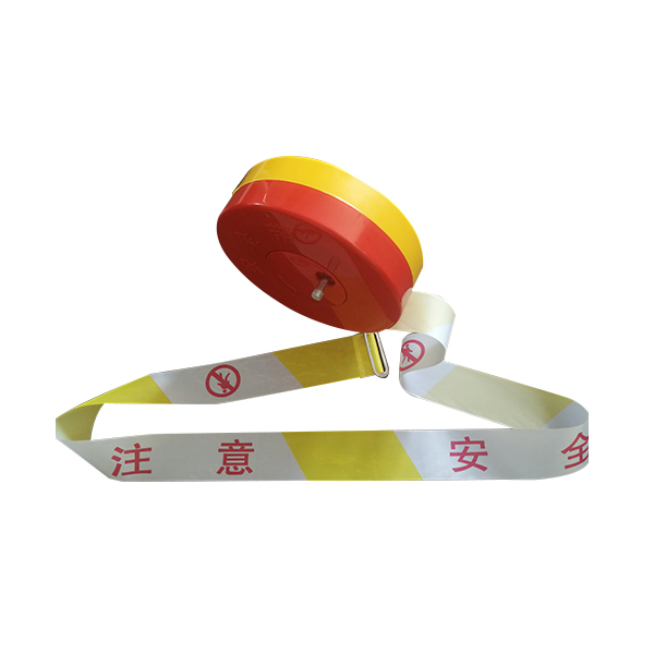 JINANXING/锦安行 黄白警戒线(注意安全) JCH-05100-2 红黄外壳 5cm×100m 1卷