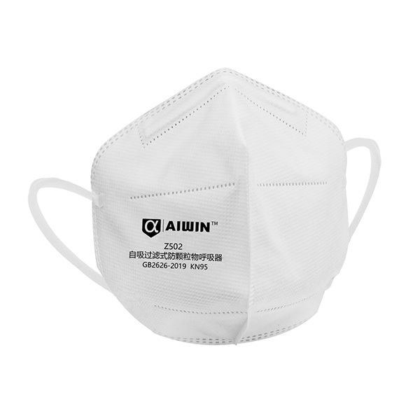 AIWIN 折叠不带阀耳戴式口罩 Z502 KN95 白色 无活性炭 50只 EV 1包