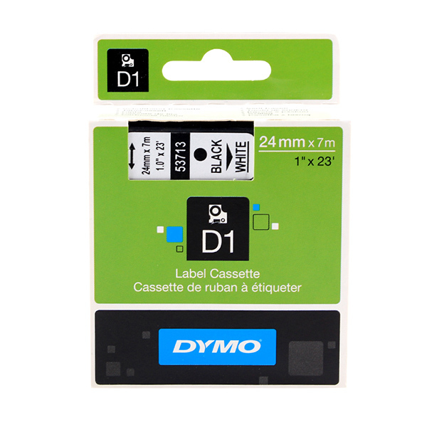 DYMO/达美 D1标签带 SC53713 白底黑字 24mm×7m 适用LMPC/PNPwifi/5200/6000 1卷