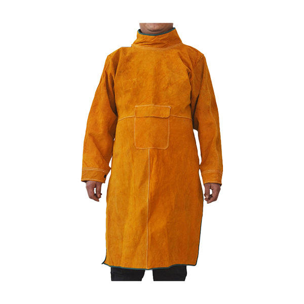 SAFEWARE/安赛瑞 牛皮电焊带袖反穿围裙 39951 105cm 牛皮色 1件