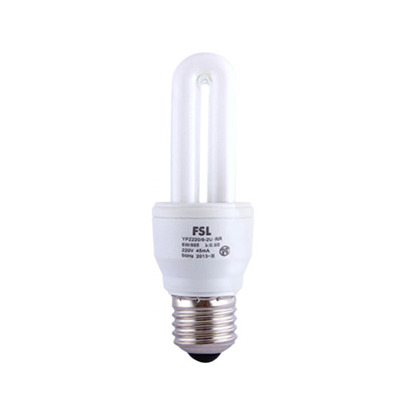FSL/佛山照明 电子节能灯 三基色 2U 8W 6500K 白光 1个