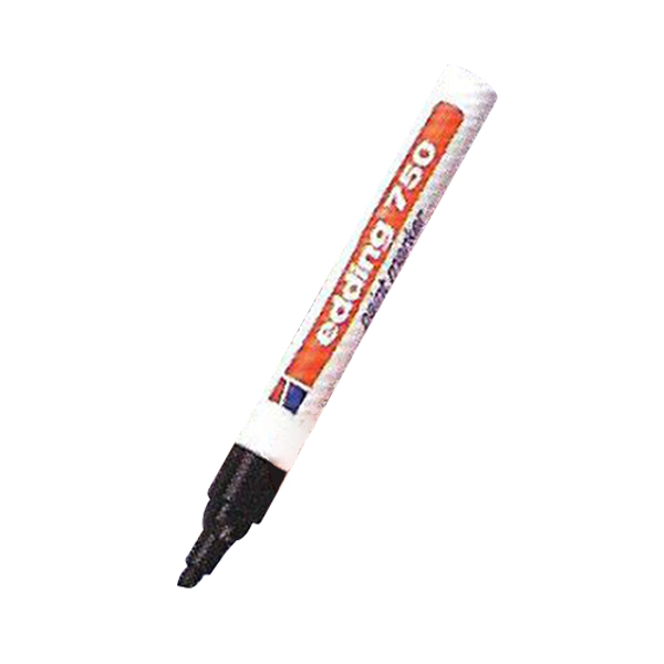 EDDING/艾迪 油漆笔 750 001黑色 圆嘴2~4mm 耐温400℃ 10支 1盒