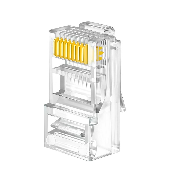 AUTDA/奥滕 RJ45纯铜FU镀金超五类网络水晶头 AT-FU50 50个 1袋