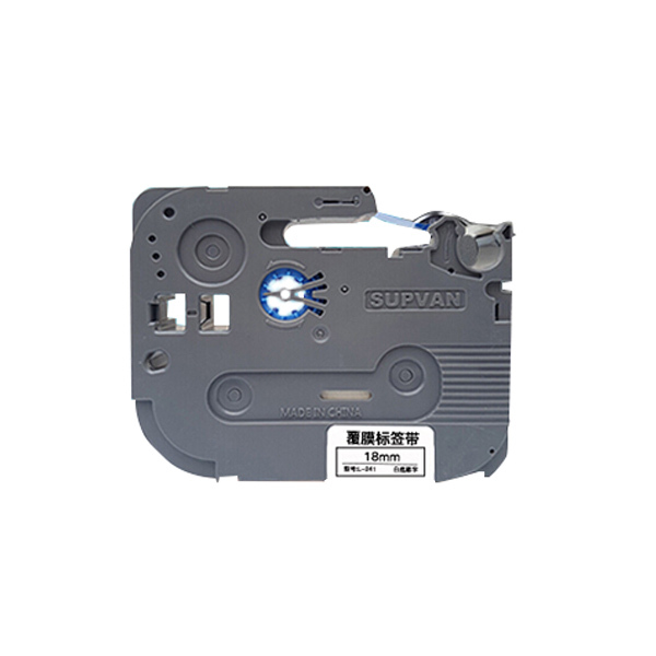 SUPVAN/硕方 标准覆膜标签带 L-241 白底黑字 18mm×8m 1卷