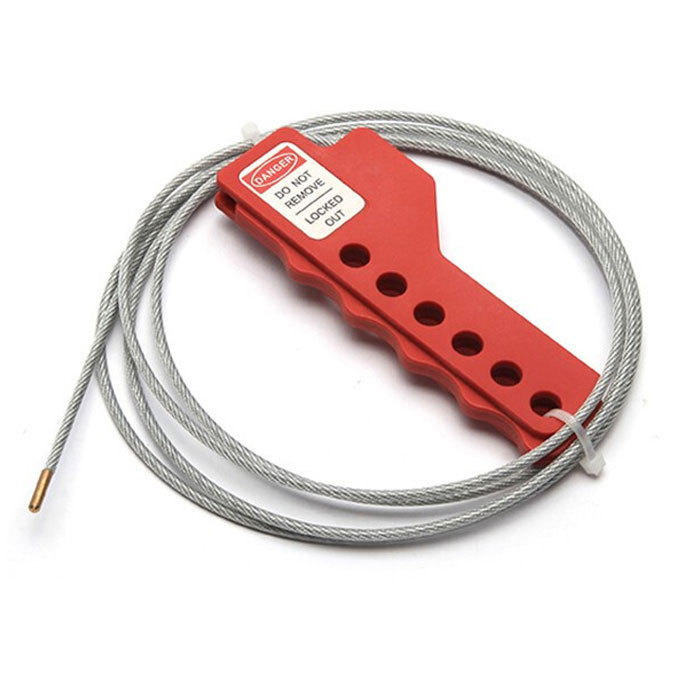 QXSIGN/标识牌专家 手握式缆锁停工锁具 QSD155A 镀锌钢丝直径3.8mm 长2.4m 1把