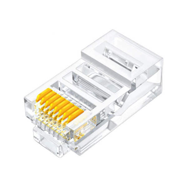 SAMZHE/山泽 超五类镀金水晶头 YH-5100 原装RJ45电脑网络连接头 CAT5e非屏蔽8P8C连接器 100个 1盒