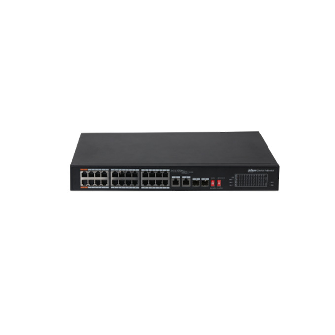 DAHUA/大华 24口百兆POE交换机 DH-S1300C-24ET2GF-APWR PoE供电 支持端口隔离 支持VIP端口 1台