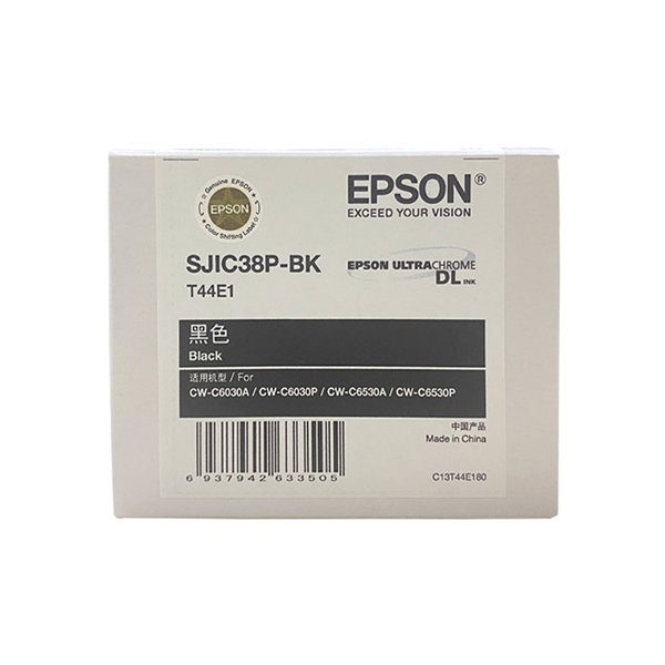 EPSON/爱普生 CW-6000系列分体墨盒 SJIC38P(BK) 光泽黑 适用于CW-6030/6530系列标签打印机 1个