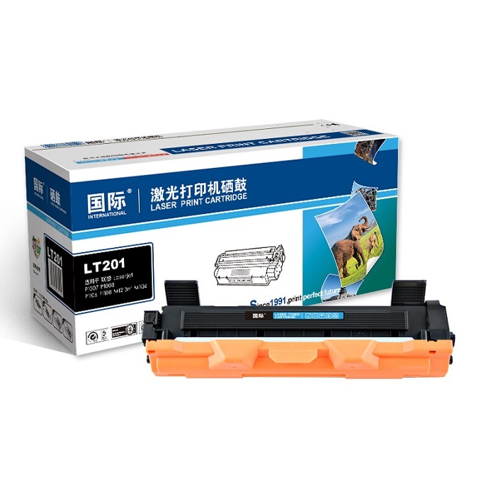 GUOJI/国际 标准容量粉盒 LT201 黑色 适用联想Lenovo S2001/1801/M1840/M2040/F2070 1支