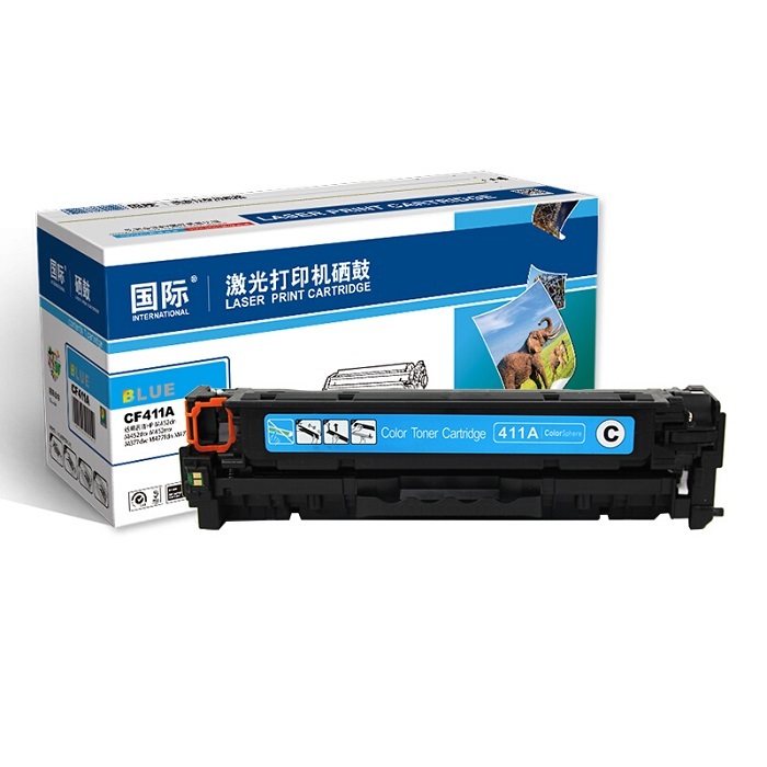 GUOJI/国际 硒鼓 CF411A 蓝色 适用惠普HP M452nw 452dn M477fdw 477DN 1支