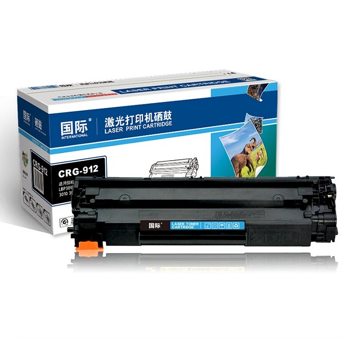 GUOJI/国际 标准容量硒鼓 CRG-912 黑色 适用惠普HP P1505/P1505N/M1120 佳能lbP3018 1支