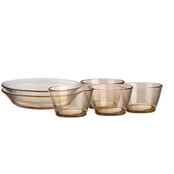 GUOZI/果兹 爱尚果兹·拾光餐具套装 ASGZ-A04 600mL×2+400mL×4 高硼硅玻璃 1套