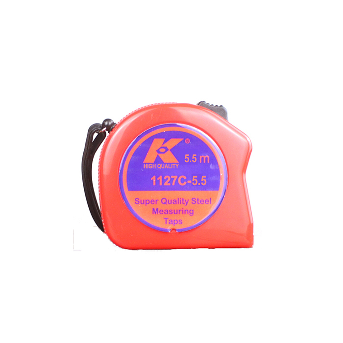 K/K牌 钢卷尺 1127C-5.5MTB 专业级红色双钩双制动双尺面卷尺(全公分/英制/公分) 1支