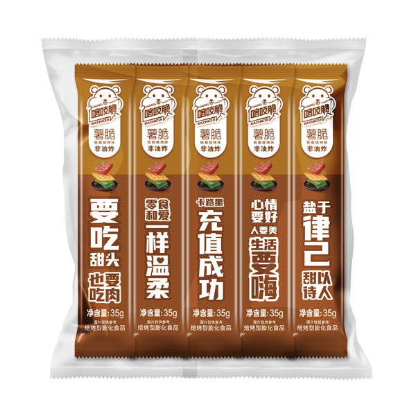 QQ/洽洽 铁板烧烤味喀吱脆 144180 35g×48条 1箱