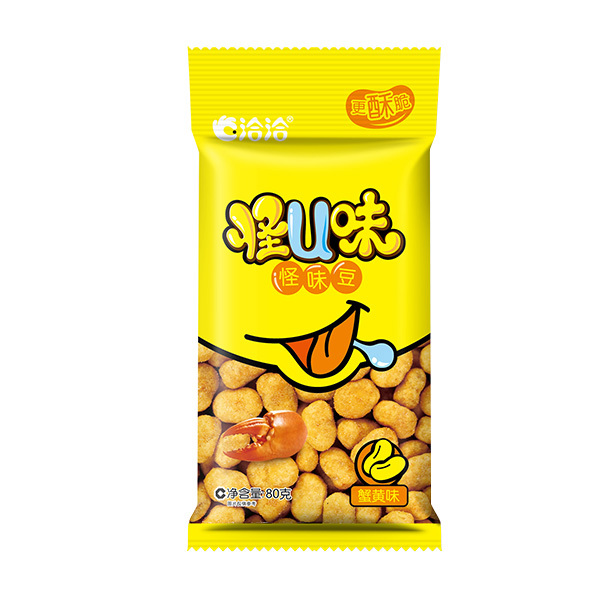QQ/洽洽 蟹黄味怪U味怪味豆 126428 80g×50袋 1箱