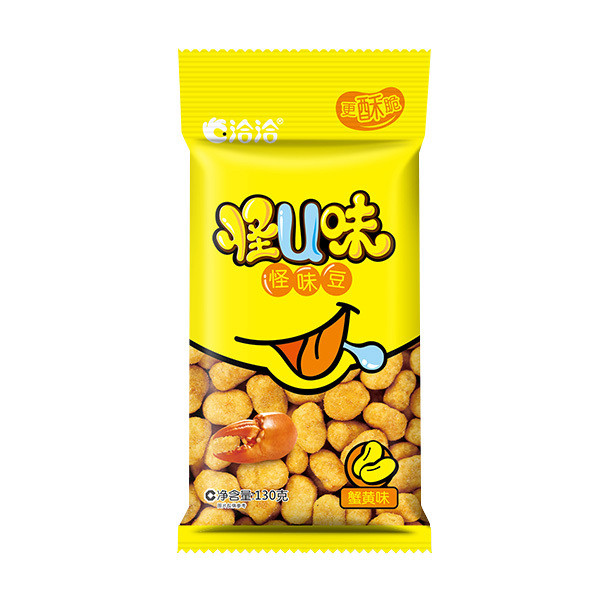 QQ/洽洽 蟹黄味怪U味怪味豆 126429 130g×36袋 1箱