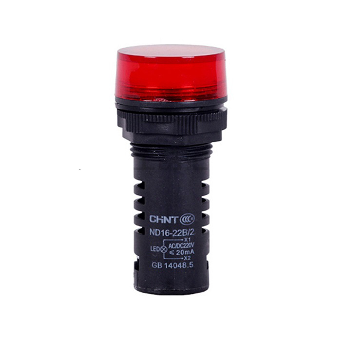 CHINT/正泰 ND16系列信号灯 ND16-22B/2 220V 红 安装直径22mm 红色 1个