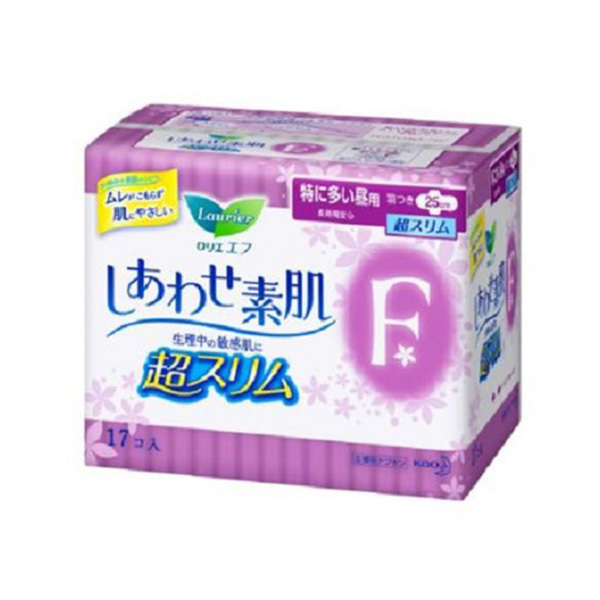 KAO/花王 乐而雅F透气棉柔日用卫生巾 4901301282750 护翼型 25cm 新老包装随机发货 17片 1包
