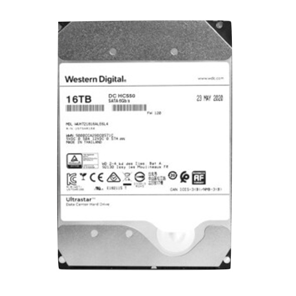 WD/西部数据 企业级硬盘 WUH721816ALE6L4 16TB HC550 SATA6Gb/s 7200RPM 512M 氦气密封 1块