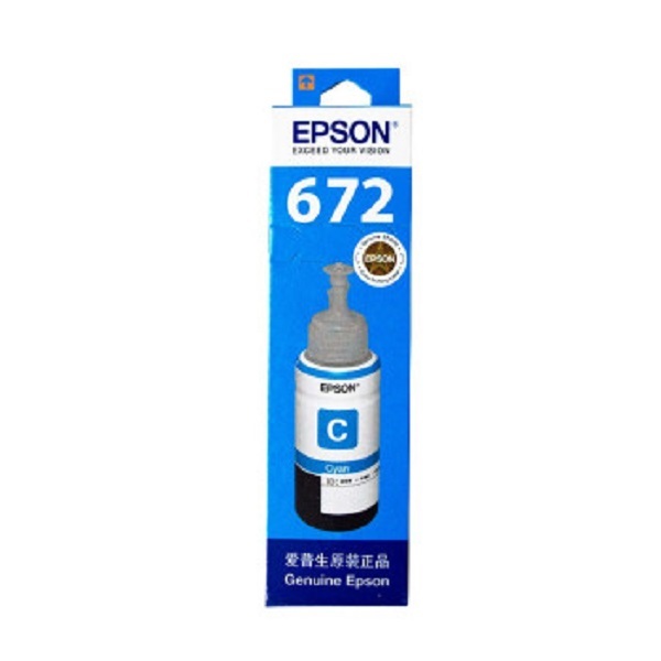 EPSON/爱普生 T672系列墨盒 T6722 青色 适用L220/L310/L313/L211/L360/L380/L455 1个