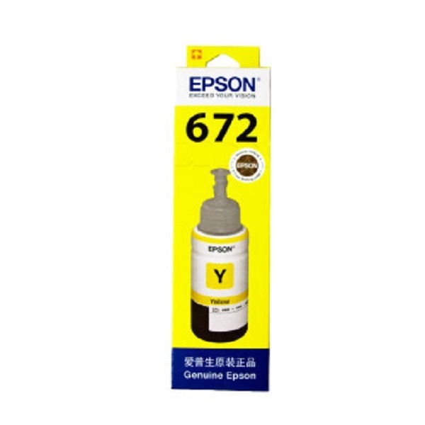 EPSON/爱普生 T672系列墨盒 T6724 黄色 适用L220/L310/L313/L211/L360/L380/L455 1个