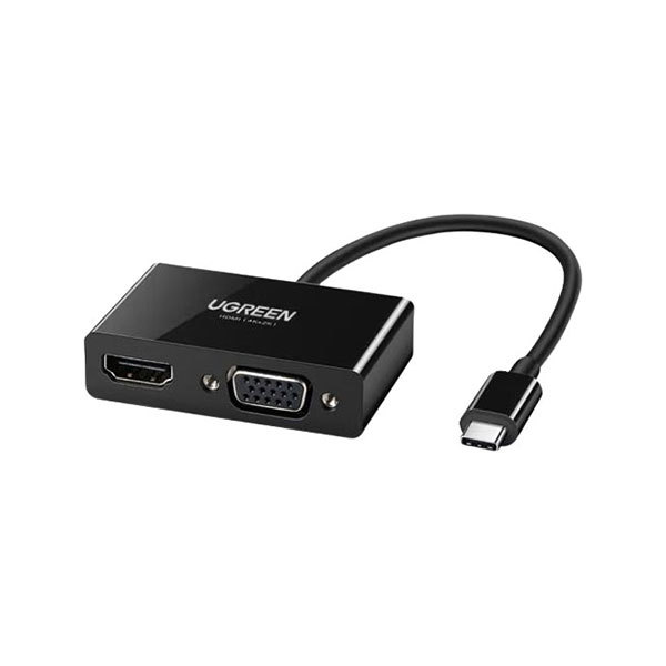 UGREEN/绿联 Type-C转HDMI+VGA转换器 50251 MM123 黑色 1个
