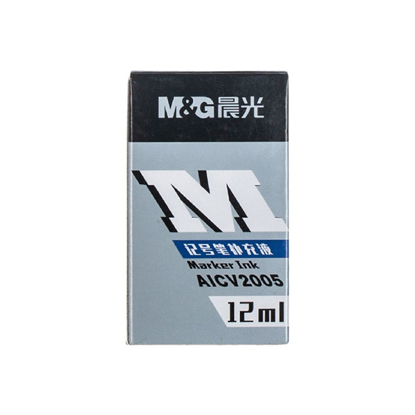 M&G/晨光 经济型可加墨记号笔补充液 AICV2005 12mL 蓝色 1瓶