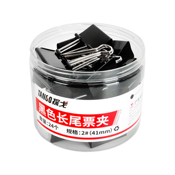 TANGO/天章 长尾夹 9109 黑色 41mm 24个 1筒