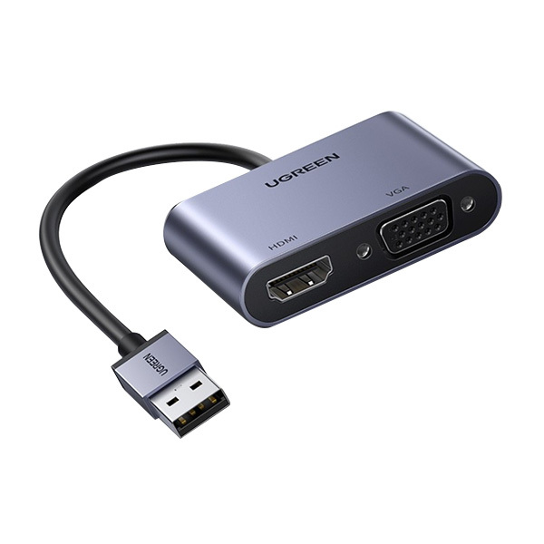 UGREEN/绿联 USB3.0转HDMI/VGA转换器 20518 <1.8m 深空灰 1台