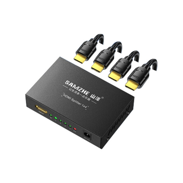 SAMZHE/山泽 HDMI高清分配器-1进4出 HV-504W 1台