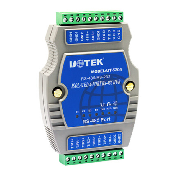 UTEK/宇泰 四口RS-485集线器 UT-5204 120mm 蓝色 1个