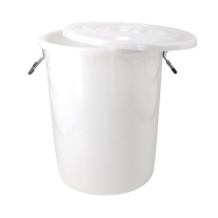 ICEY/冰禹 塑料铁把水桶 BYll-374系列 100L 100L 白色 带盖 Φ500×630mm 1个