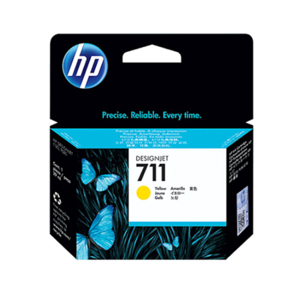 HP/惠普 墨盒 711(CZ136A) 黄色 适用HP T120 T520绘图仪 1个